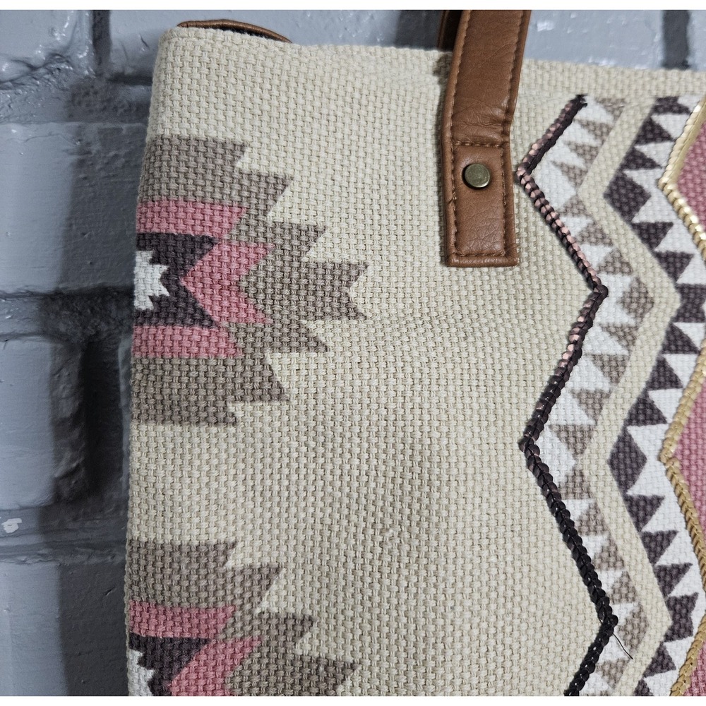 Maurice's Southwestern Aztec Ikat Purse Wallet Set Canvas Sequin - Picture 3 of 16